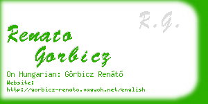 renato gorbicz business card